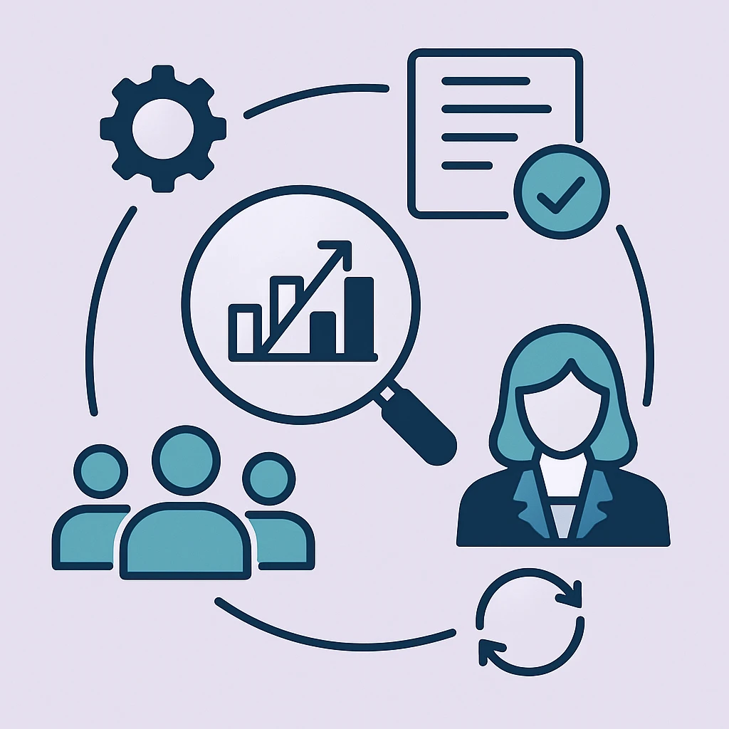 Framework connecting the main dimensions of Evidence, policy, and practice relating to clinical research administration