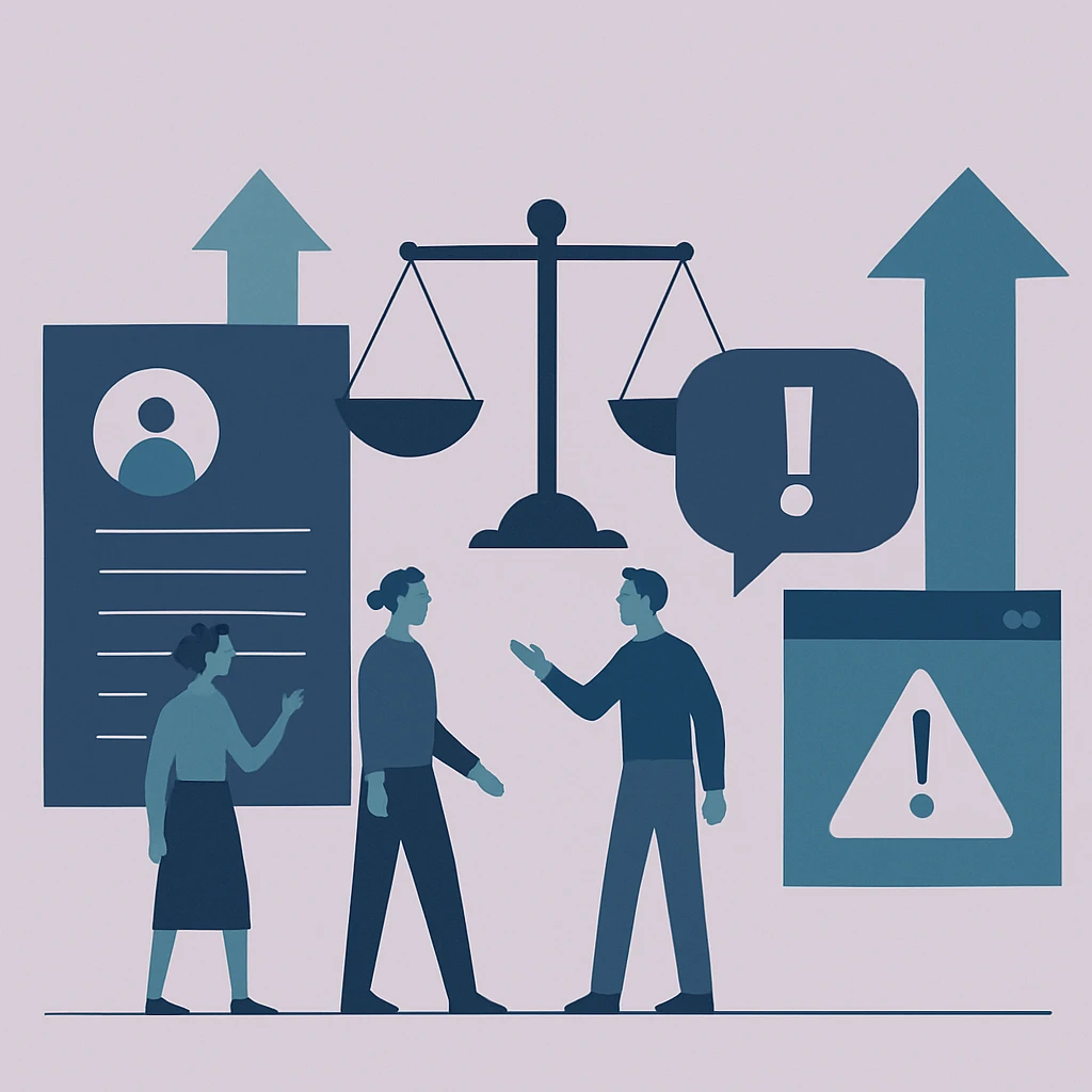Editorial illustration representing Appeals, complaints, ethics escalation, and response process