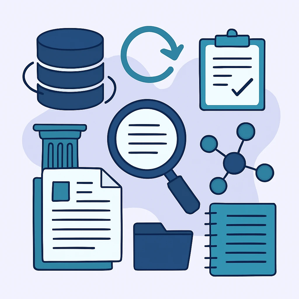 Overview of the key elements involved in Long-term preservation, backups, and content continuity