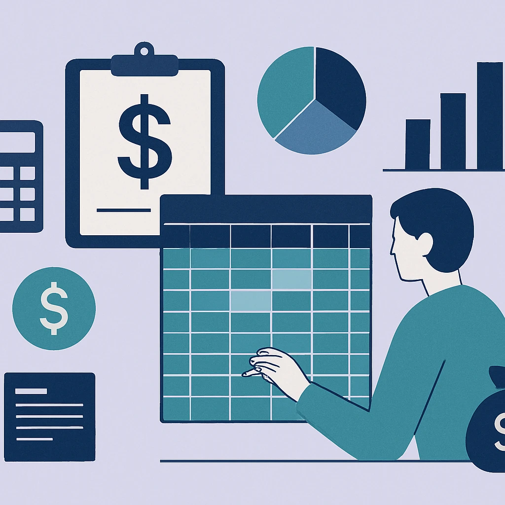 Editorial illustration representing How to Build a Clear Grant Budget and Budget Justification