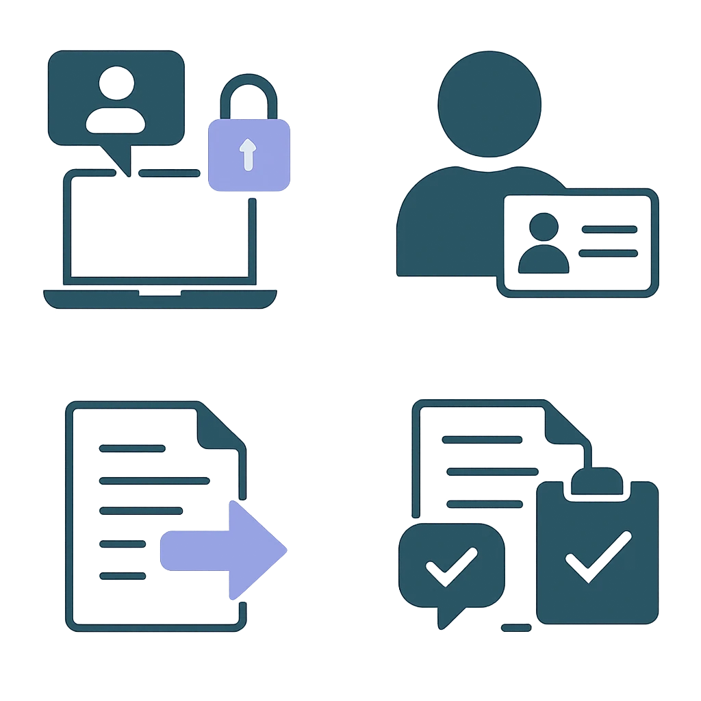 Secure account access for journal contributors