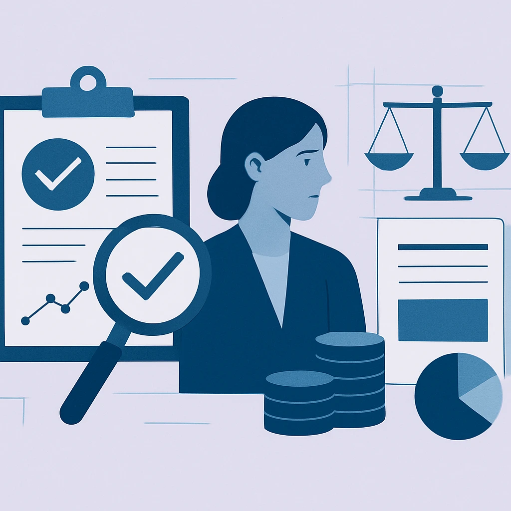 Editorial illustration representing Evidence, policy, and practice relating to research administration