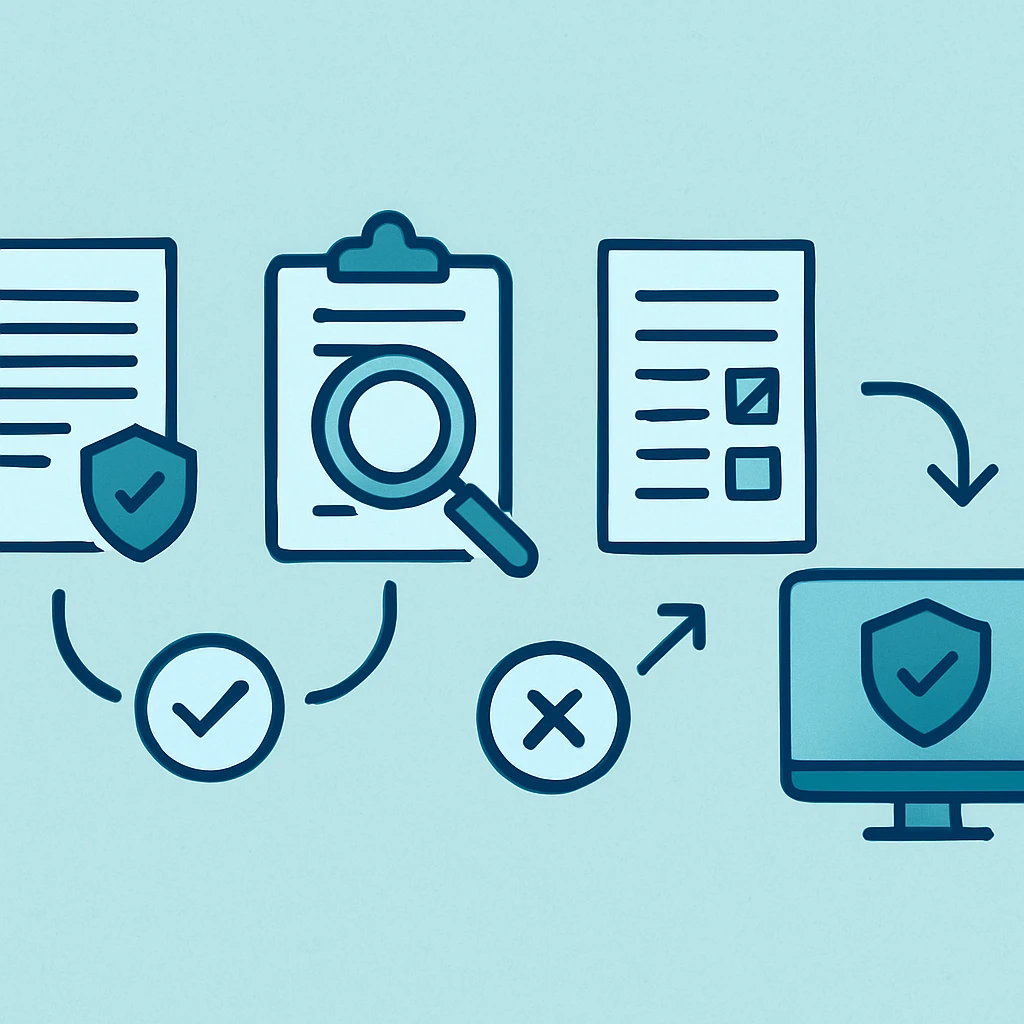 Connected steps in the core elements of an institutional research security program process